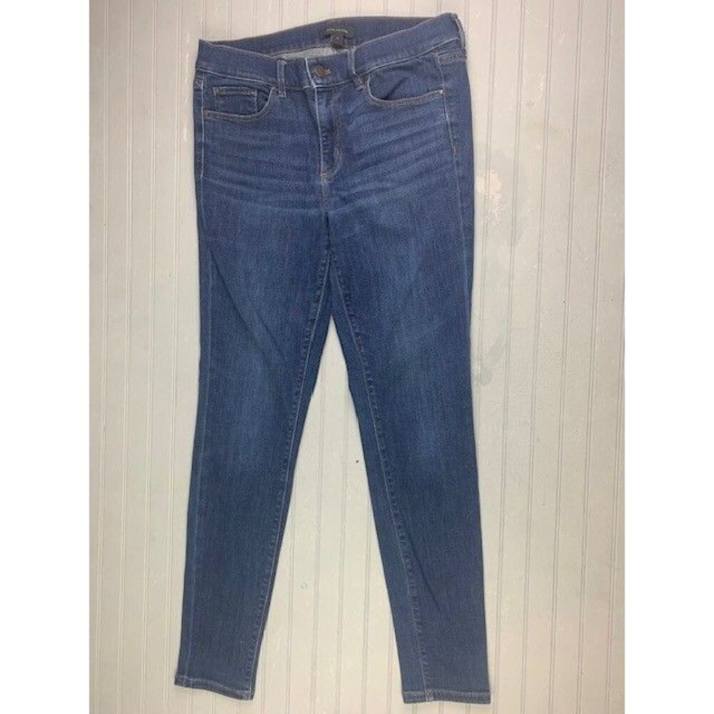 Ann Taylor Size 6 Womens Jeans The Skinny Stretch Mid Rise Dark Wash